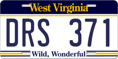 WV license plate DRS371