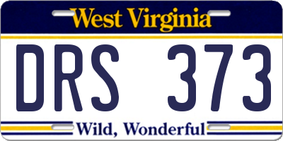 WV license plate DRS373