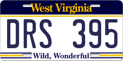 WV license plate DRS395