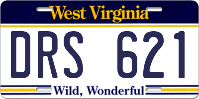 WV license plate DRS621