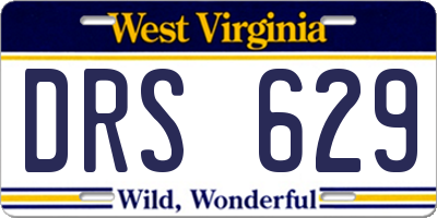 WV license plate DRS629