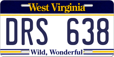 WV license plate DRS638