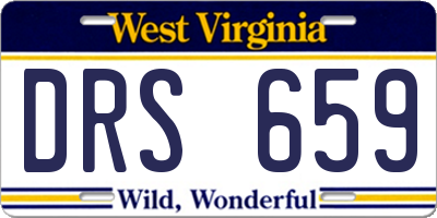 WV license plate DRS659