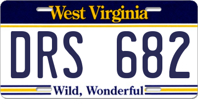 WV license plate DRS682