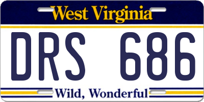 WV license plate DRS686