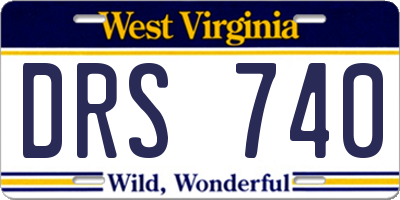 WV license plate DRS740