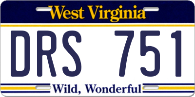 WV license plate DRS751