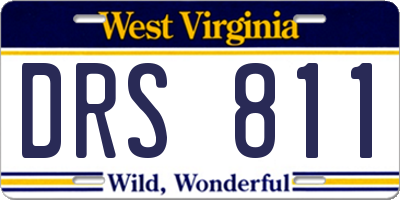 WV license plate DRS811