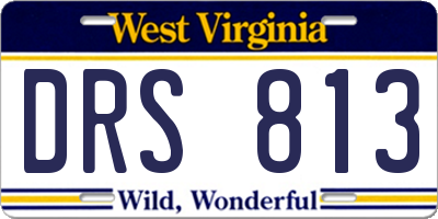 WV license plate DRS813