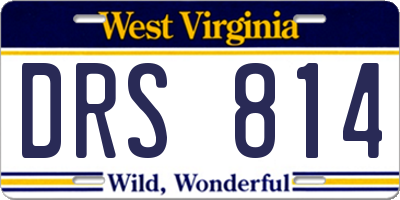 WV license plate DRS814