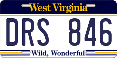 WV license plate DRS846