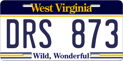 WV license plate DRS873