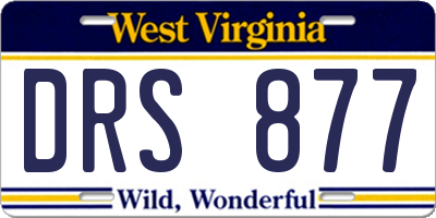 WV license plate DRS877