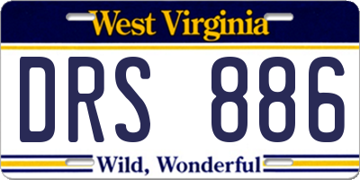 WV license plate DRS886