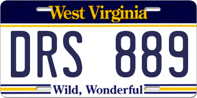 WV license plate DRS889