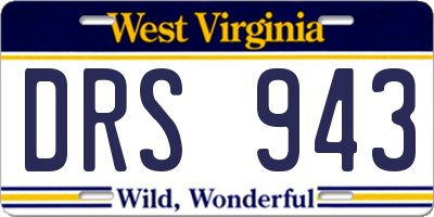 WV license plate DRS943