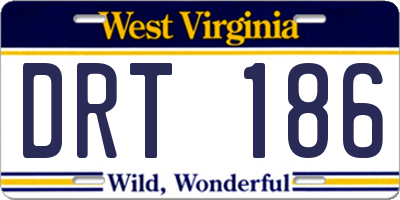 WV license plate DRT186