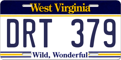 WV license plate DRT379