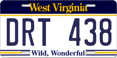 WV license plate DRT438
