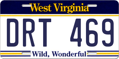 WV license plate DRT469
