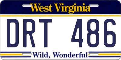 WV license plate DRT486