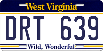 WV license plate DRT639