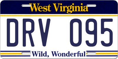 WV license plate DRV095