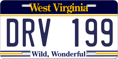 WV license plate DRV199
