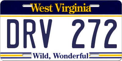 WV license plate DRV272