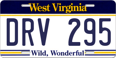 WV license plate DRV295