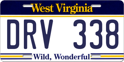 WV license plate DRV338