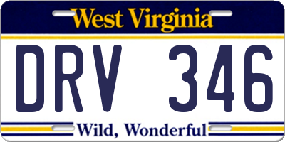 WV license plate DRV346