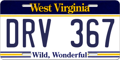 WV license plate DRV367