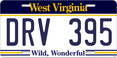 WV license plate DRV395