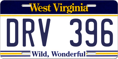 WV license plate DRV396