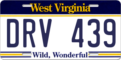 WV license plate DRV439