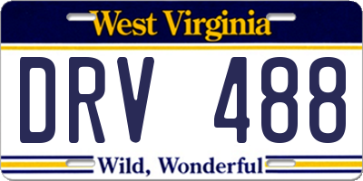 WV license plate DRV488