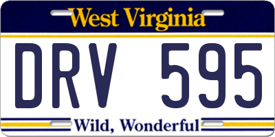 WV license plate DRV595