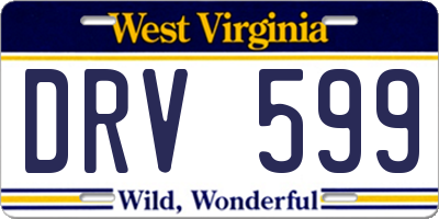 WV license plate DRV599