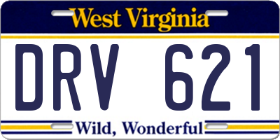 WV license plate DRV621