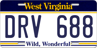 WV license plate DRV688