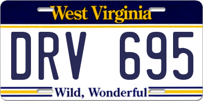 WV license plate DRV695