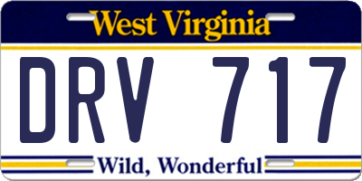 WV license plate DRV717
