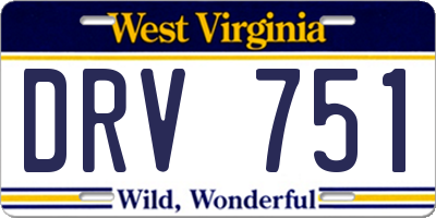 WV license plate DRV751