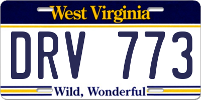 WV license plate DRV773