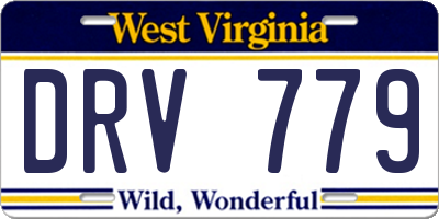 WV license plate DRV779