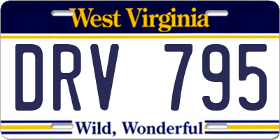 WV license plate DRV795