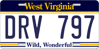 WV license plate DRV797