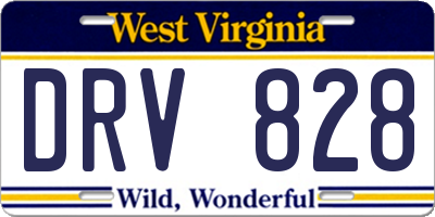WV license plate DRV828