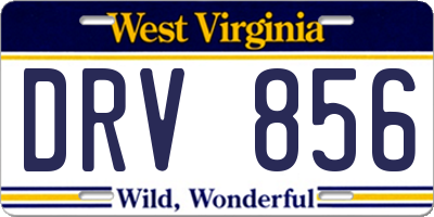 WV license plate DRV856